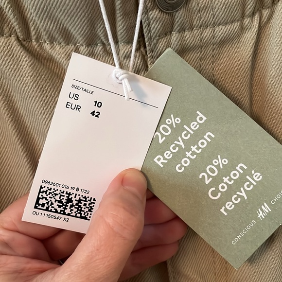 H&M high waist twill pants sz 10 - Picture 4 of 5